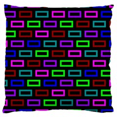 Colourful Bricks Pattern Colour Large Cushion Case (two Sides) by Jancukart