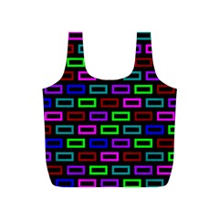 Colourful Bricks Pattern Colour Full Print Recycle Bag (s)