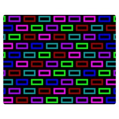 Colourful Bricks Pattern Colour Double Sided Flano Blanket (medium) 