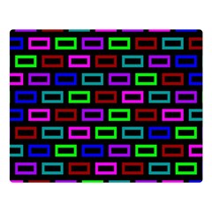 Colourful Bricks Pattern Colour Double Sided Flano Blanket (large) 