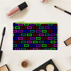 Colourful Bricks Pattern Colour Cosmetic Bag (xs) by Jancukart