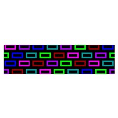 Colourful Bricks Pattern Colour Oblong Satin Scarf (16  X 60 )