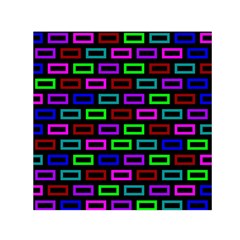 Colourful Bricks Pattern Colour Square Satin Scarf (30  X 30 )