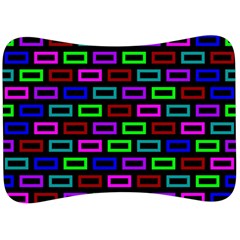 Colourful Bricks Pattern Colour Velour Seat Head Rest Cushion