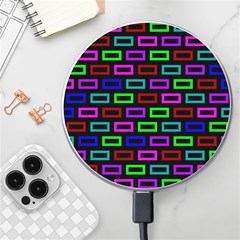 Colourful Bricks Pattern Colour Wireless Charger by Jancukart