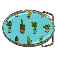 Succulents Teal Back Belt Buckles by Jancukart