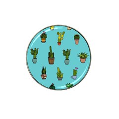 Succulents Teal Back Hat Clip Ball Marker (4 Pack)