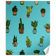 Succulents Teal Back Canvas 16  X 20  by Jancukart