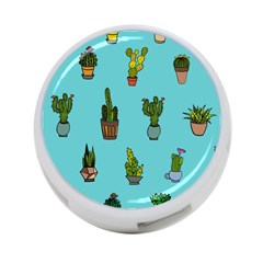 Succulents Teal Back 4-port Usb Hub (two Sides)