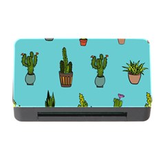 Succulents Teal Back Memory Card Reader With Cf