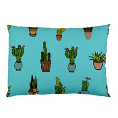 Succulents Teal Back Pillow Case (two Sides) by Jancukart