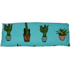 Succulents Teal Back Body Pillow Case (dakimakura)