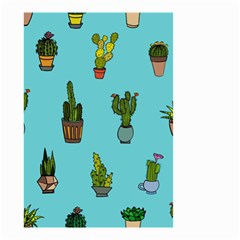 Succulents Teal Back Small Garden Flag (two Sides)