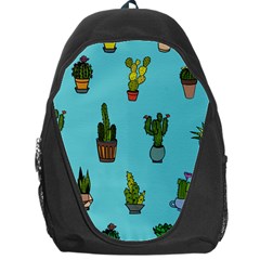 Succulents Teal Back Backpack Bag