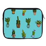 Succulents Teal Back Apple iPad 2/3/4 Zipper Cases Front