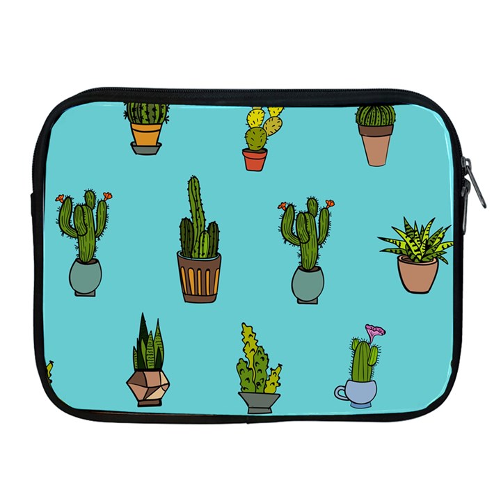 Succulents Teal Back Apple iPad 2/3/4 Zipper Cases