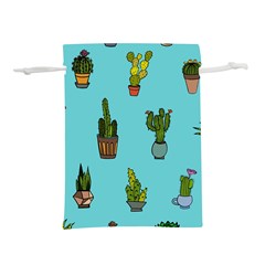 Succulents Teal Back Lightweight Drawstring Pouch (s)