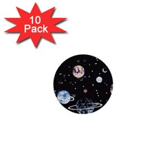 Cute-space 1  Mini Buttons (10 Pack)  by Jancukart