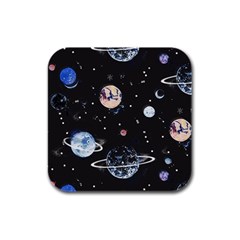 Cute-space Rubber Square Coaster (4 Pack) by Jancukart