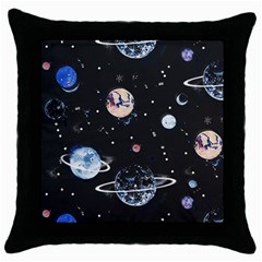 Cute-space Throw Pillow Case (black)