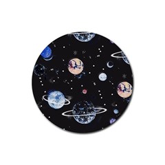 Cute-space Rubber Round Coaster (4 Pack)