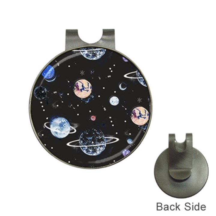 Cute-space Hat Clips with Golf Markers