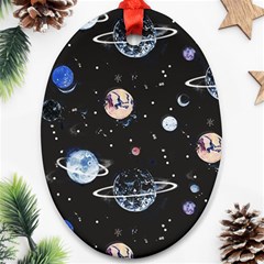 Cute-space Oval Ornament (two Sides)