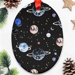 Cute-space Oval Ornament (Two Sides) Front