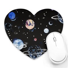 Cute-space Heart Mousepads