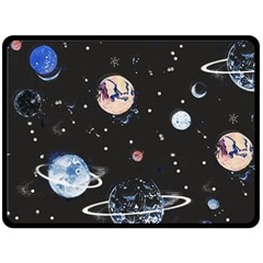 Cute-space Fleece Blanket (large)  by Jancukart