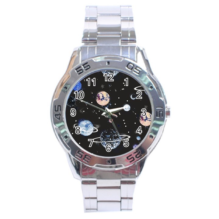 Cute-space Stainless Steel Analogue Watch