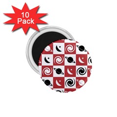 Space Pattern Colour 1 75  Magnets (10 Pack) 