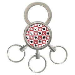 Space Pattern Colour 3-ring Key Chain