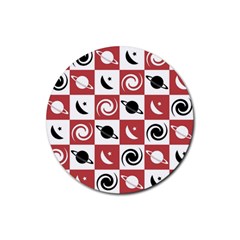 Space Pattern Colour Rubber Coaster (round)