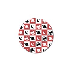 Space Pattern Colour Golf Ball Marker (10 Pack)