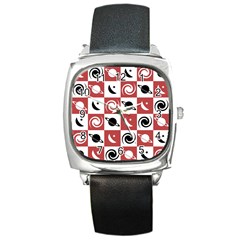 Space Pattern Colour Square Metal Watch