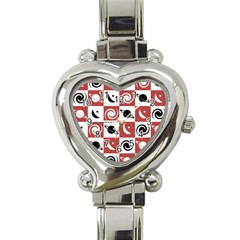 Space Pattern Colour Heart Italian Charm Watch by Jancukart