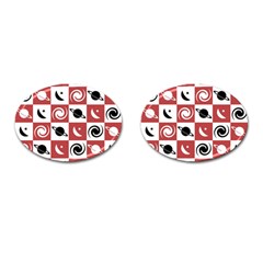 Space Pattern Colour Cufflinks (oval) by Jancukart