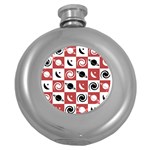 Space Pattern Colour Round Hip Flask (5 oz) Front