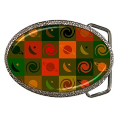 Space Pattern Multicolour Belt Buckles