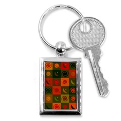 Space Pattern Multicolour Key Chain (rectangle)