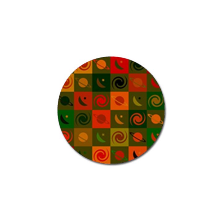 Space Pattern Multicolour Golf Ball Marker