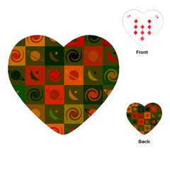 Space Pattern Multicolour Playing Cards Single Design (heart)