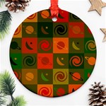 Space Pattern Multicolour Round Ornament (Two Sides) Front