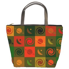 Space Pattern Multicolour Bucket Bag