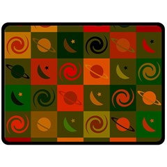 Space Pattern Multicolour Fleece Blanket (large) 