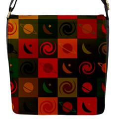 Space Pattern Multicolour Flap Closure Messenger Bag (s)