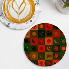 Space Pattern Multicolour Uv Print Round Tile Coaster by Jancukart