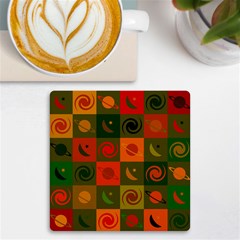 Space Pattern Multicolour Uv Print Square Tile Coaster  by Jancukart