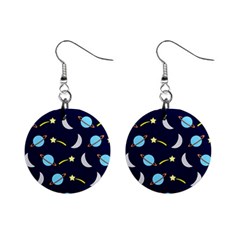 Space-pattern-colour Mini Button Earrings by Jancukart